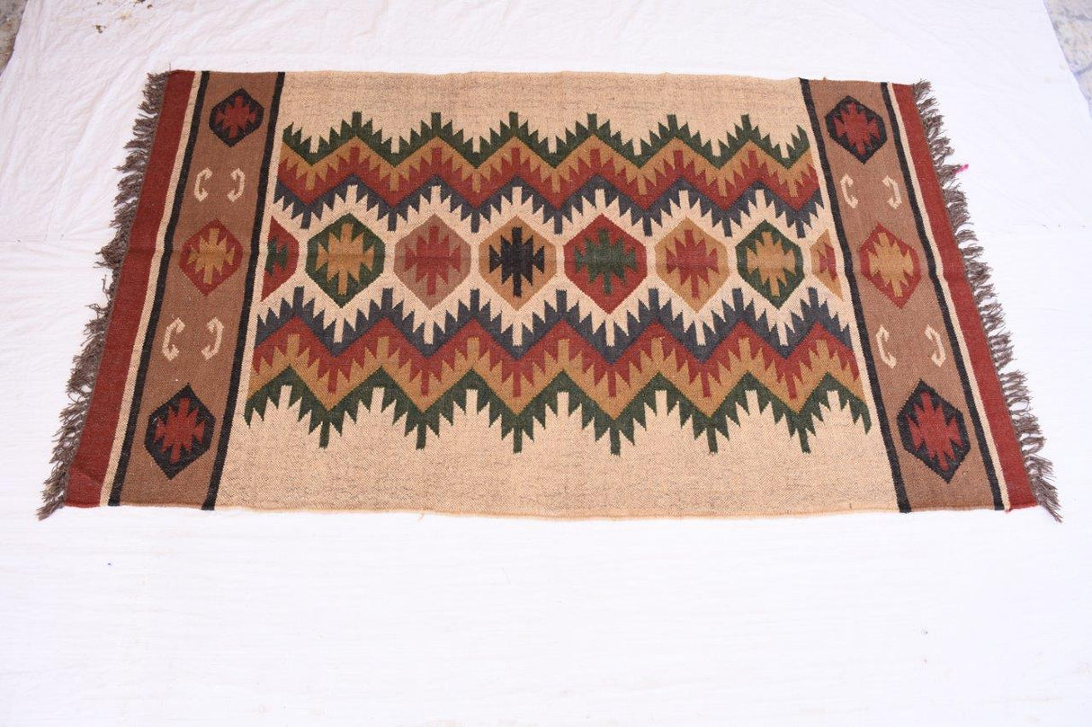 Handmade Kilim Rugs, Multi Color Jute Kilim Washington Rug