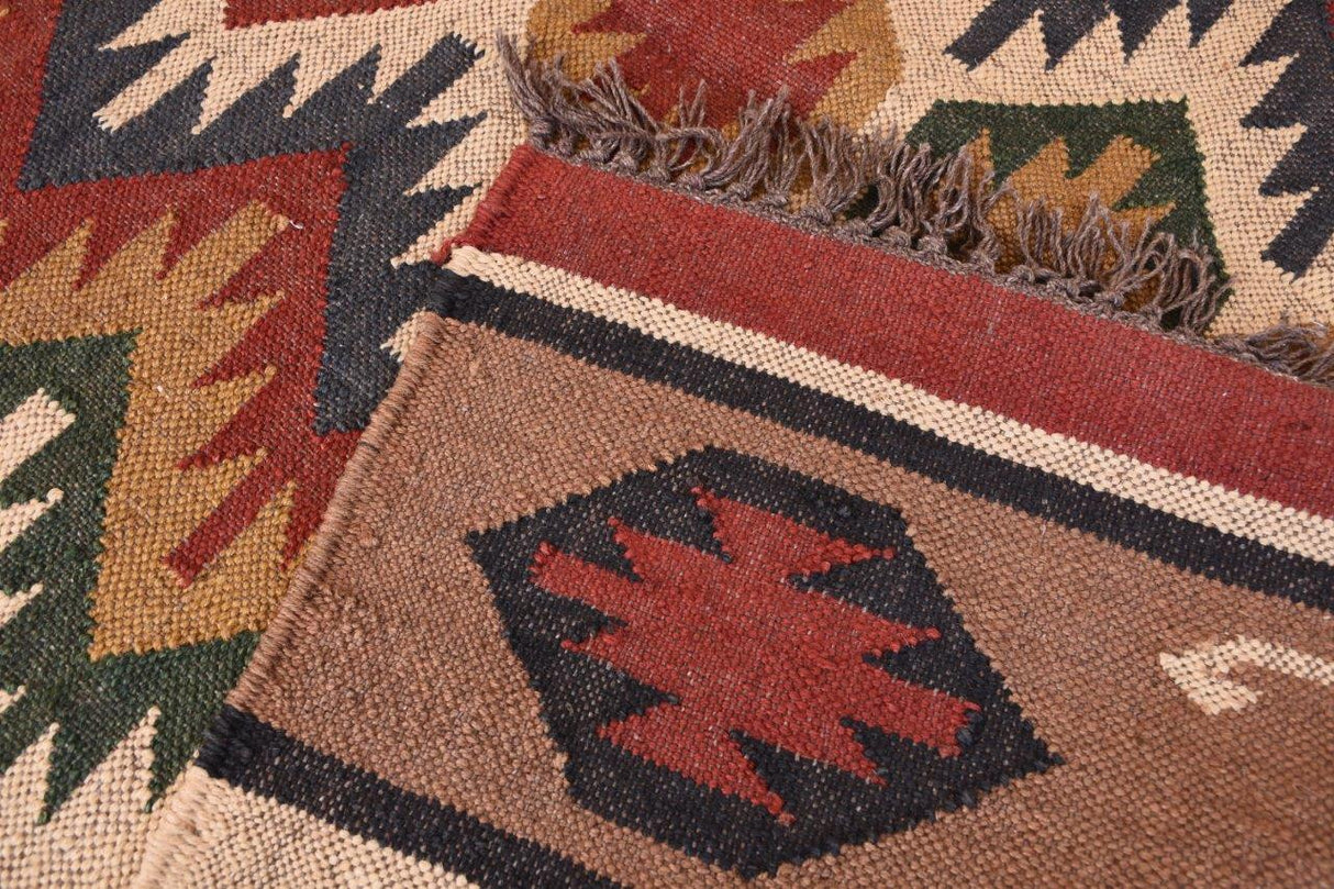 Handmade Kilim Rugs, Multi Color Jute Kilim Washington Rug