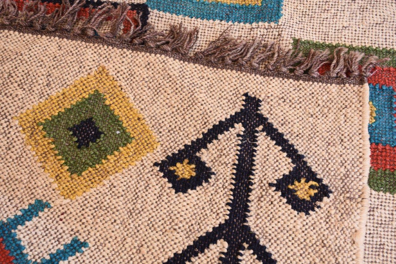 Turkish Kilim Jute Rug – Jacksonville Handcrafted Vintage-Style Rug