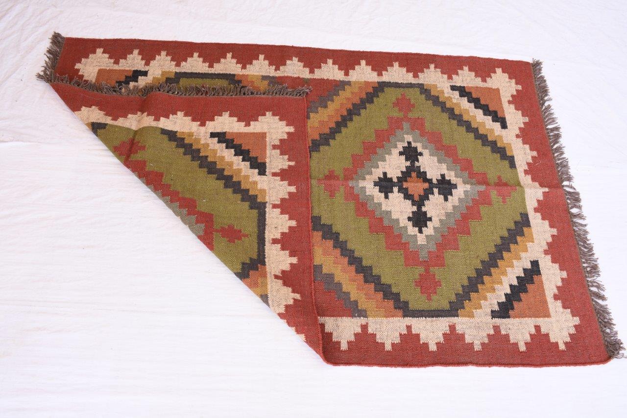 Wool Jute Kilim Flatweave Rug Fort Worth Rug