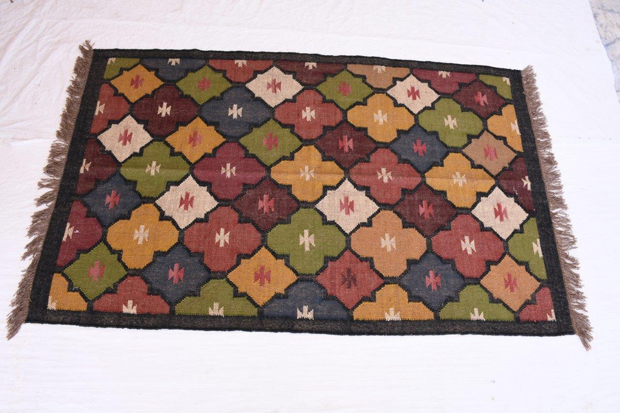 Jute Kilim Area Rug Atherton Rug, Multicolor