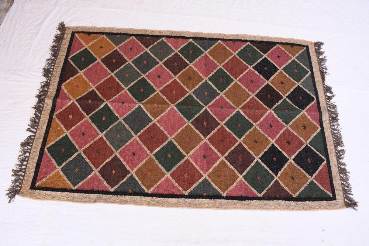 Wool Kilim Area Rugs, Jute Kilim San Jose Rug