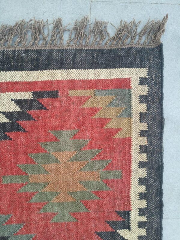 Neutral Wool Jute Kilim Rug Dallas Rug