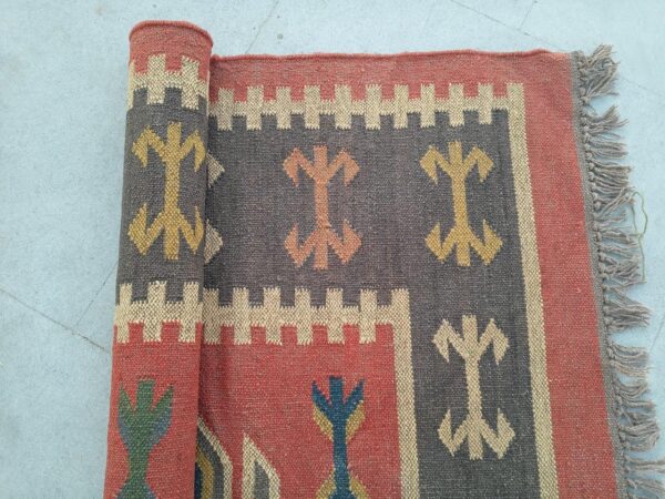 Wool Jute Kilim Area Rugs