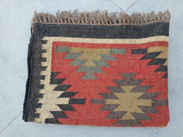 Neutral Wool Jute Kilim Rug Dallas Rug