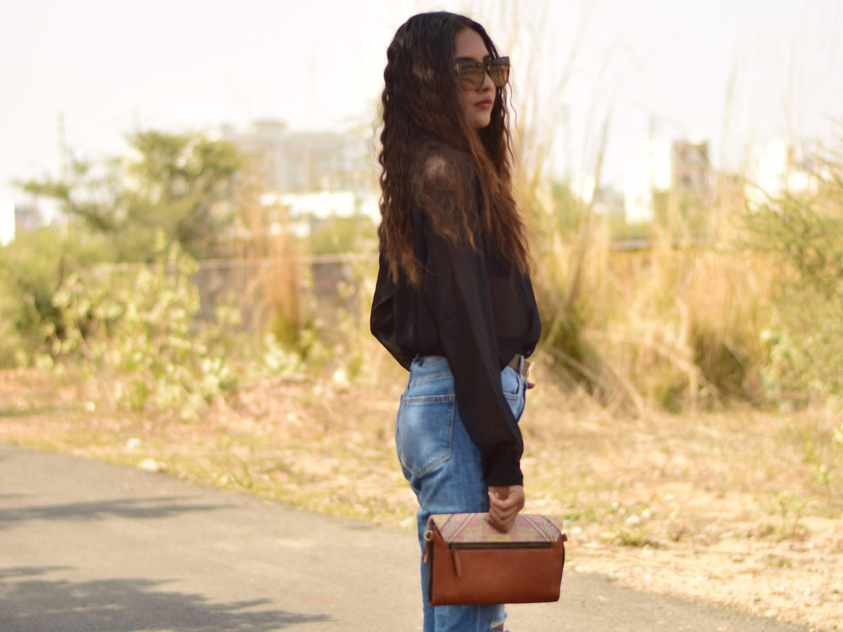 The Solitary Soul Sling Bag,Traditional Indian Dhurrie Bags