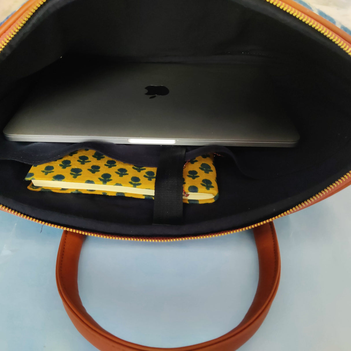 Bohemian Dhurrie Bags,Geometric Pattern Dhurrie Laptop Bag