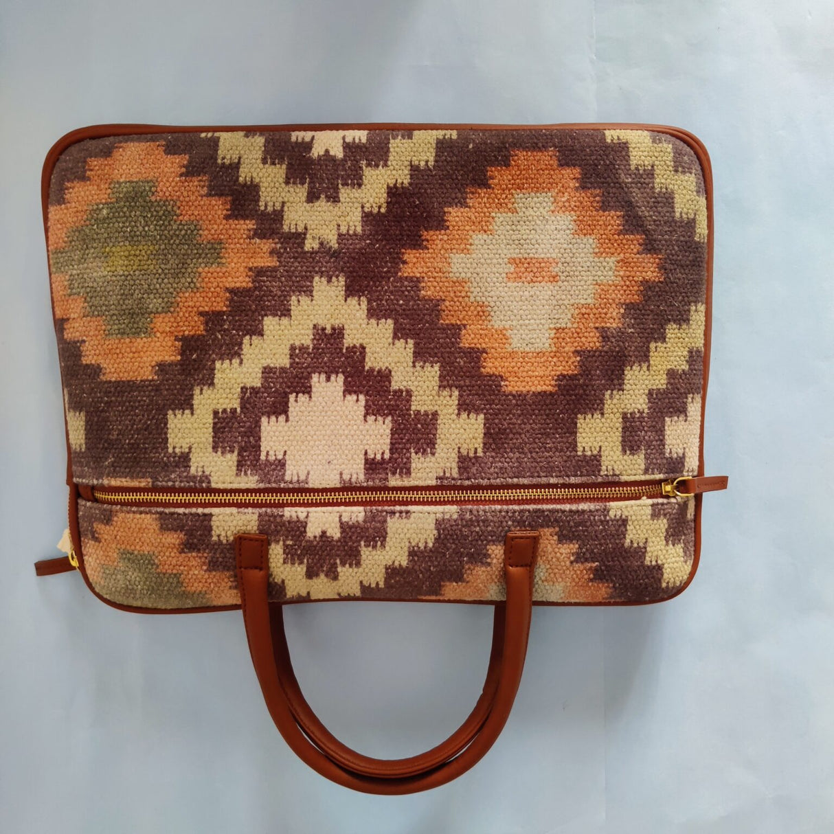 Woven Dhurrie Laptop Bag,Eco-Friendly Boho Bags