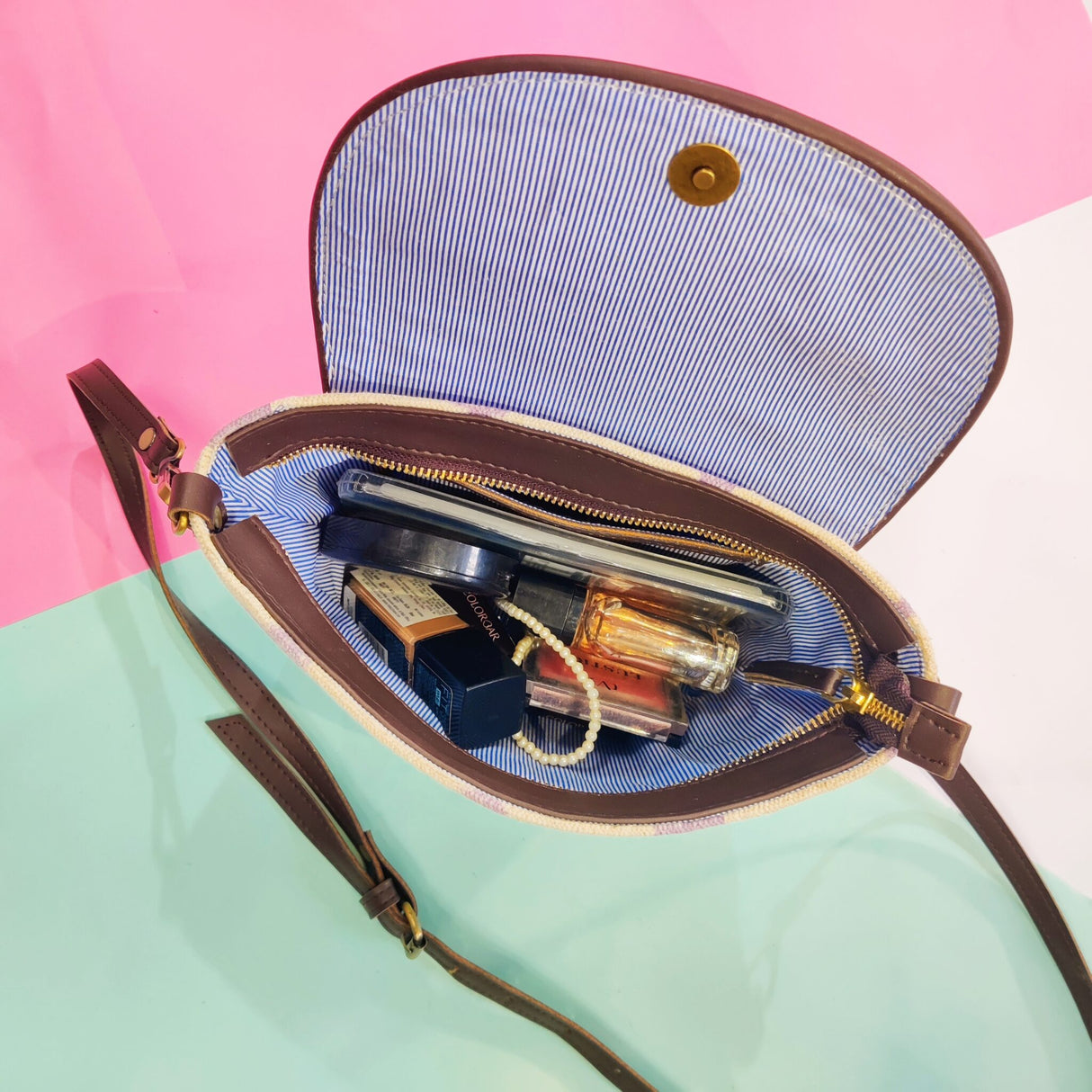 Cotton Printed Dhurrie Sling Bag,Eco-Friendly Tote Bags