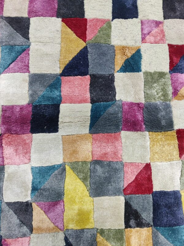 Wool Tufted Multicolor Floor Carpet