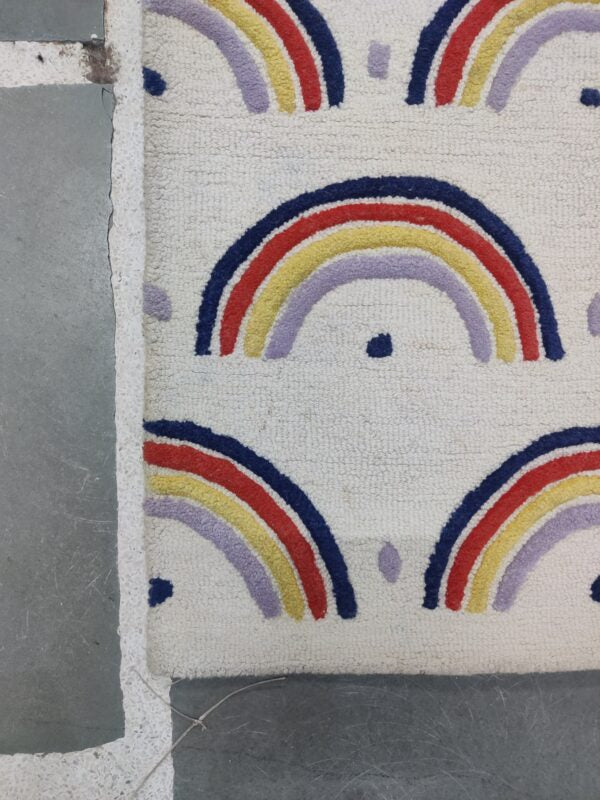 Rainbow Premium Abstract Hand Tufted Multi Designer Wool Rug