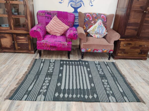 Handwoven Wool Jute Sofa Bedroom Rug