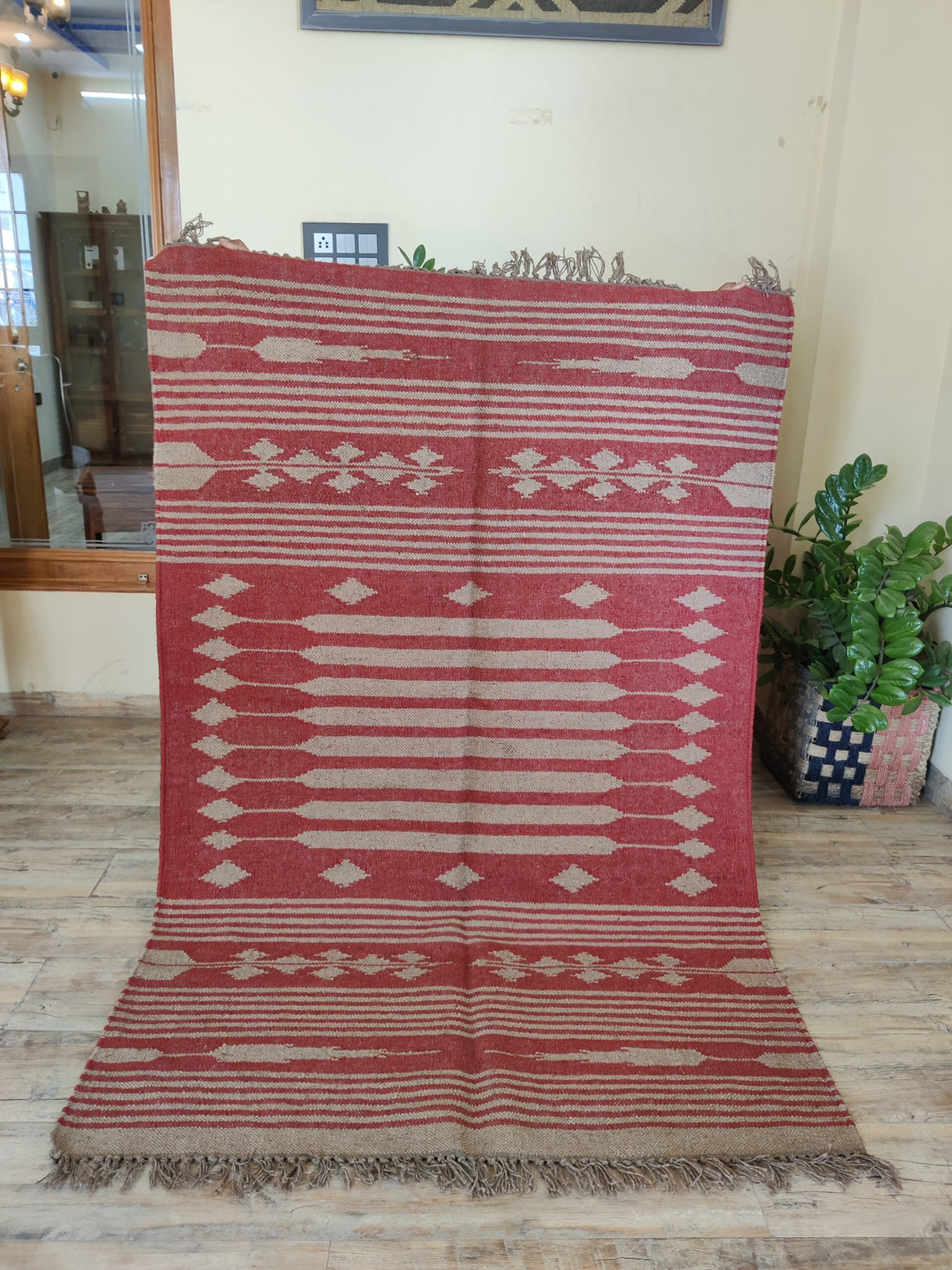 Handwoven Wool Jute Sofa Bedroom Rug