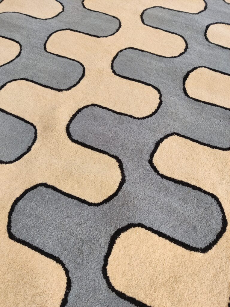 Wool Tufted Home Decor Area Rug,Blue