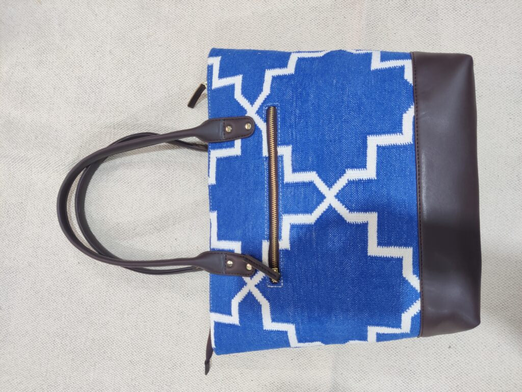 Cotton Tote Bag,Handwoven Cotton Dhurrie Bags
