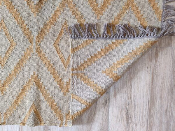 Handmade Wool Jute Rug, Home Decor Rug,Yellow