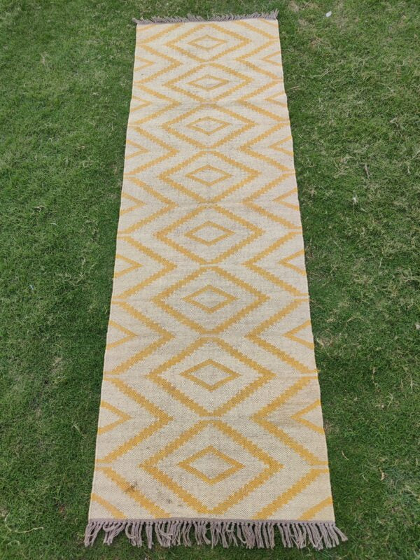 Handmade Wool Jute Rug, Home Decor Rug,Yellow