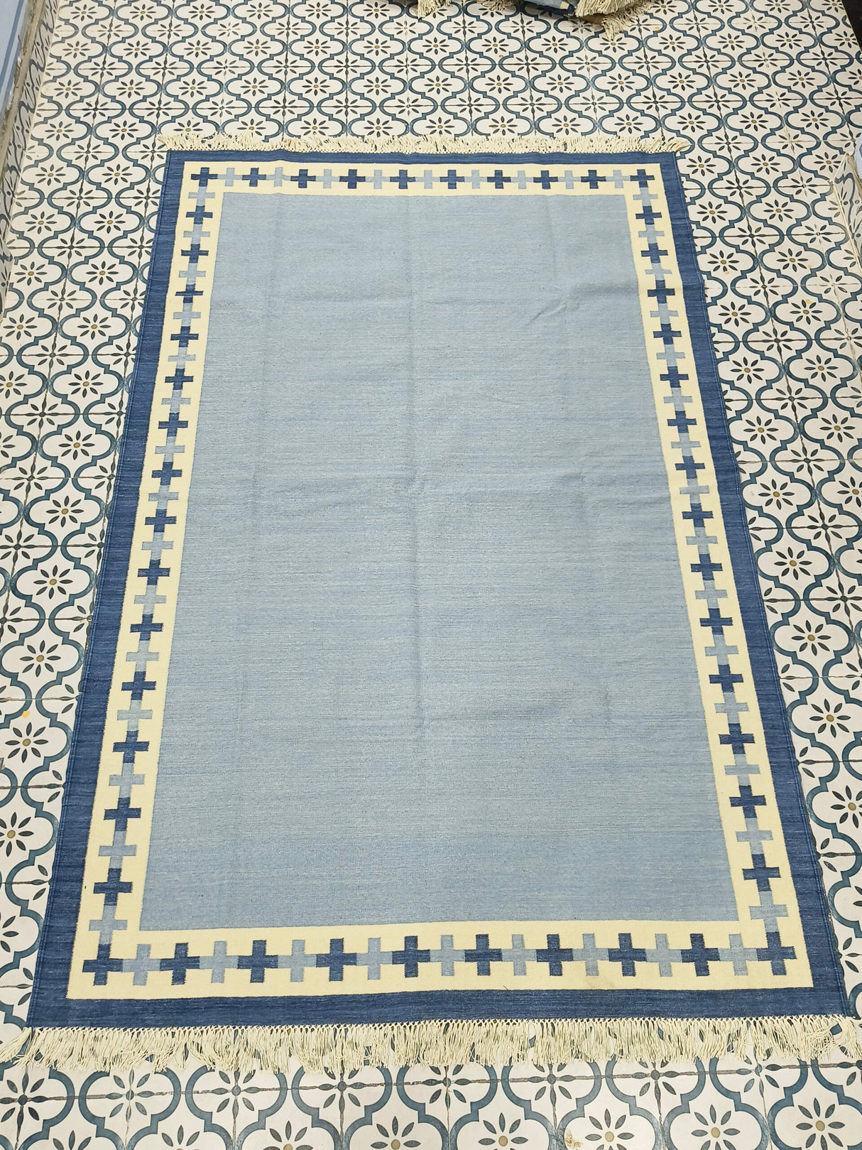Wool Cotton Kilim Flatweave Rug, Home Decor Rug, Bedroom Rug, Custom Rug