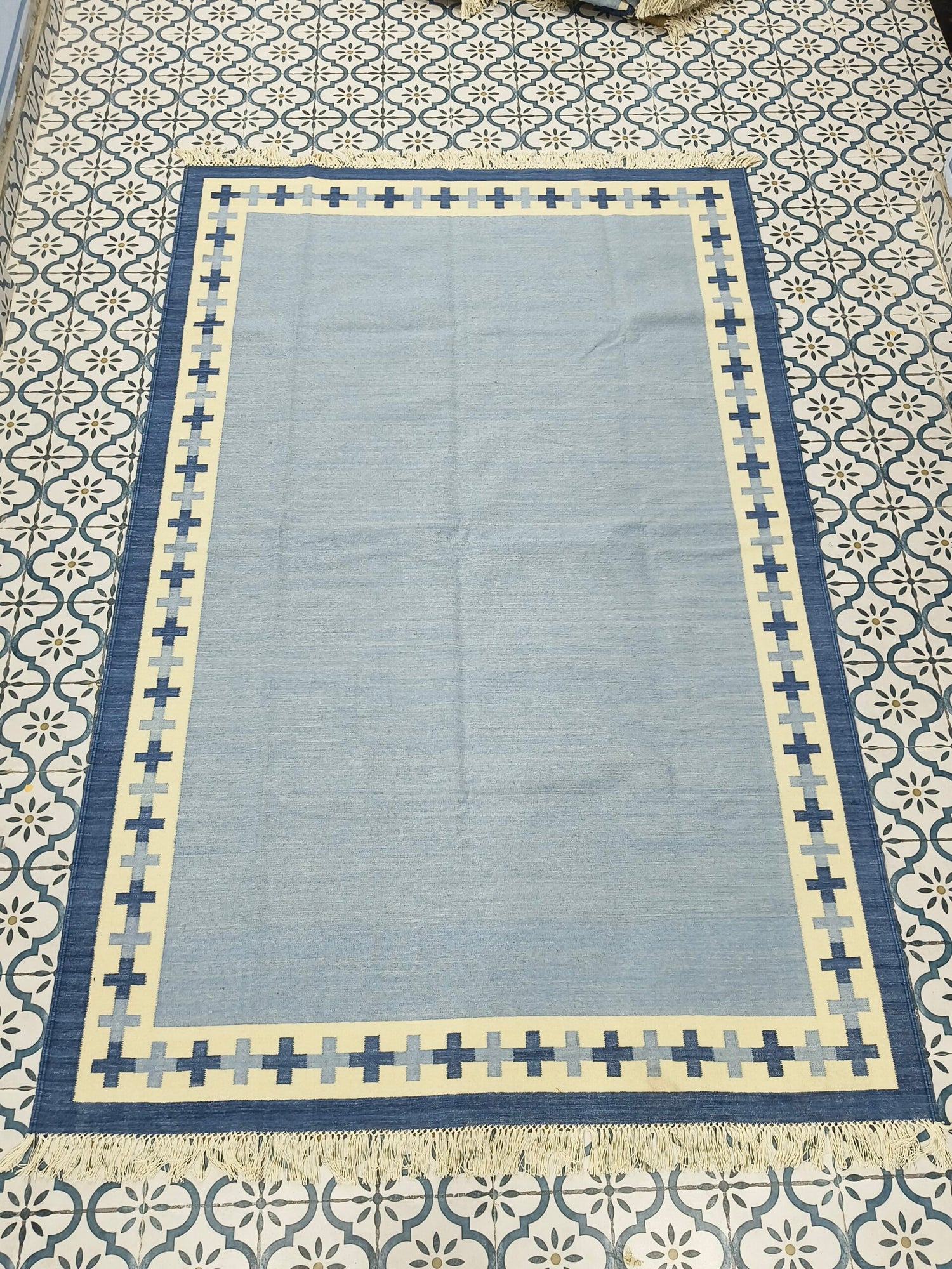 Wool Cotton Kilim Flatweave Rug, Home Decor Rug, Bedroom Rug, Custom Rug