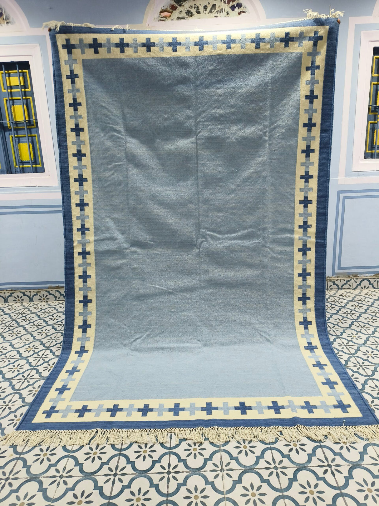 Wool Cotton Kilim Flatweave Rug, Home Decor Rug, Bedroom Rug, Custom Rug