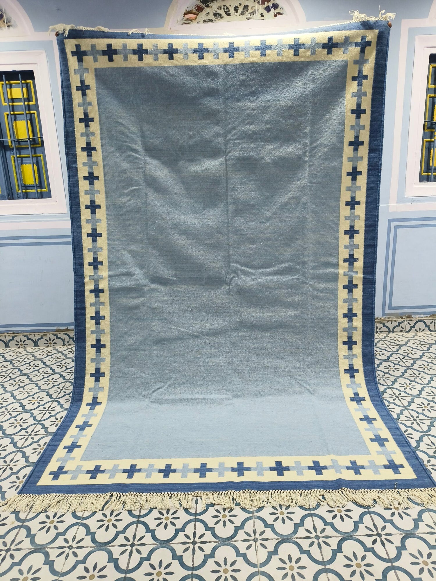 Wool Cotton Kilim Flatweave Rug, Home Decor Rug, Bedroom Rug, Custom Rug