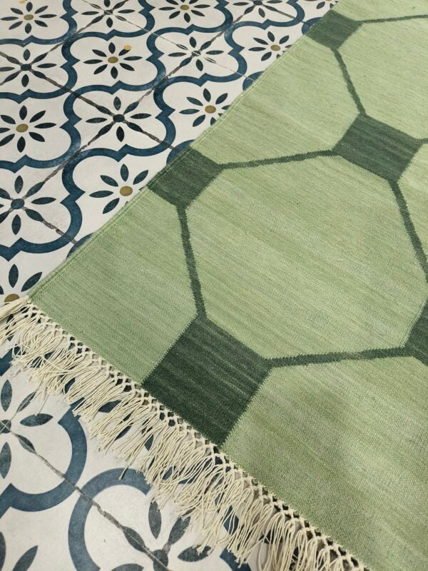 Wool Kilim Area Rugs Geometric Design, Handmade Modern Kilim Woven Rug