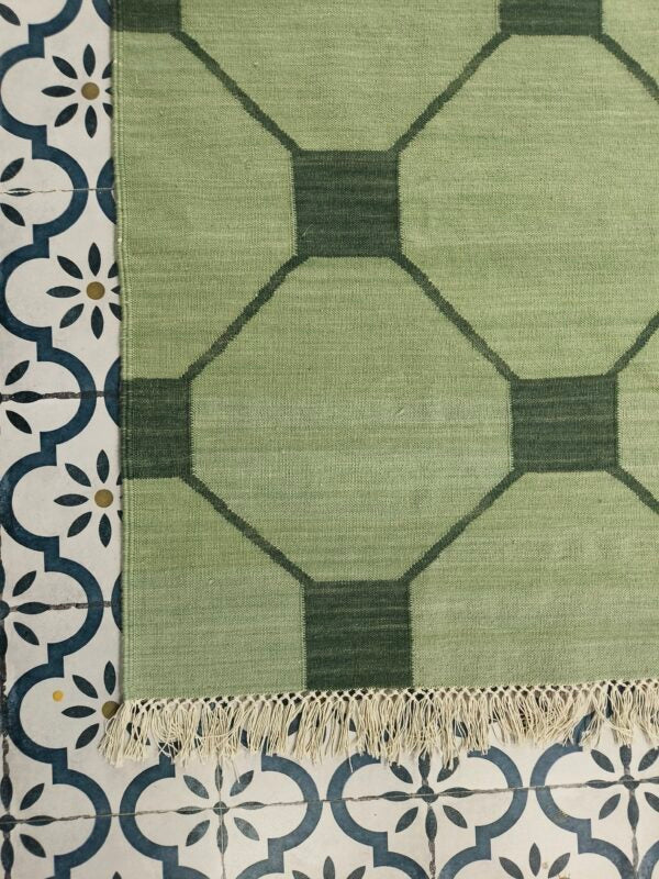 Wool Kilim Area Rugs Geometric Design, Handmade Modern Kilim Woven Rug