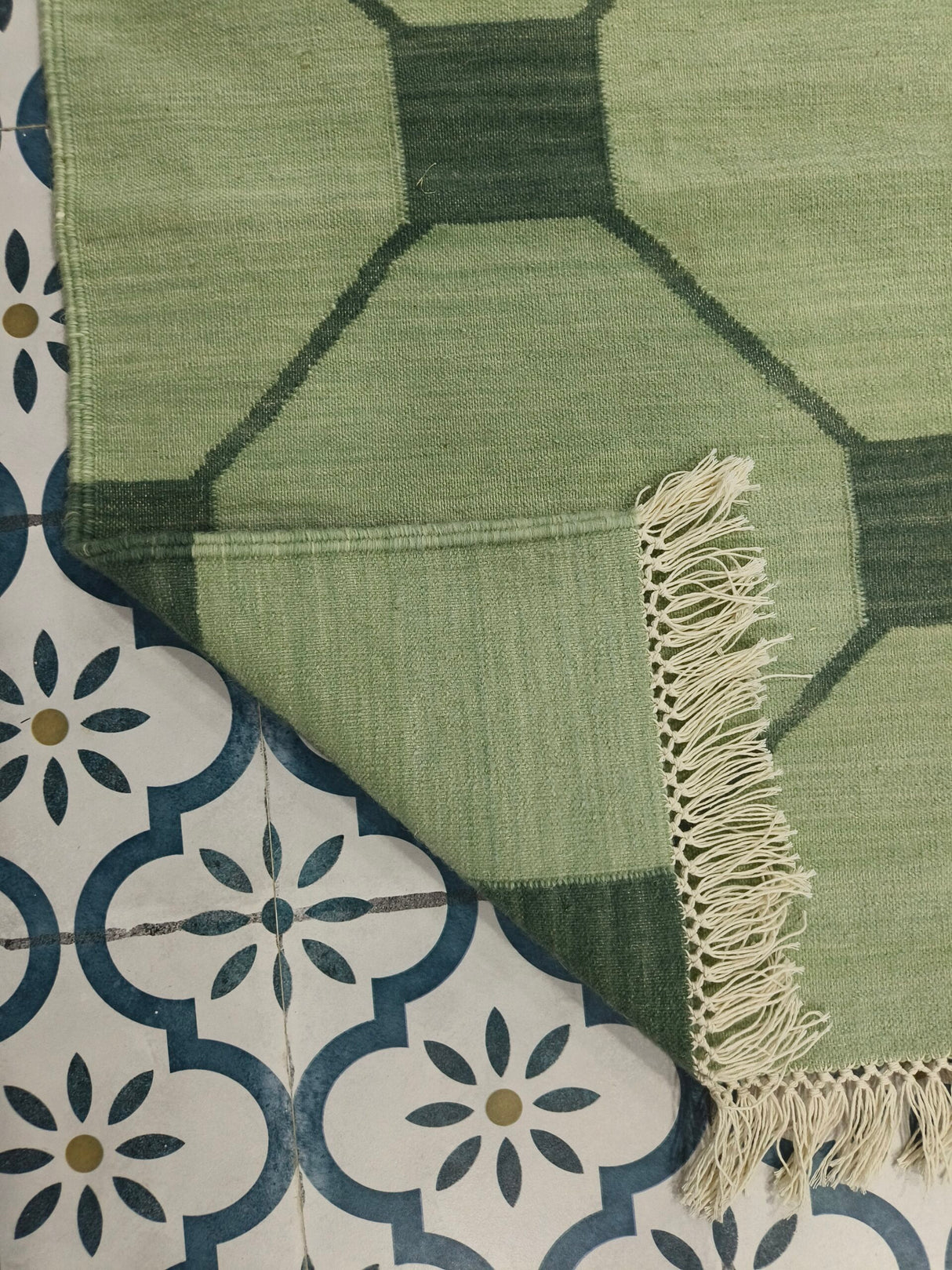 Wool Kilim Area Rugs Geometric Design, Handmade Modern Kilim Woven Rug