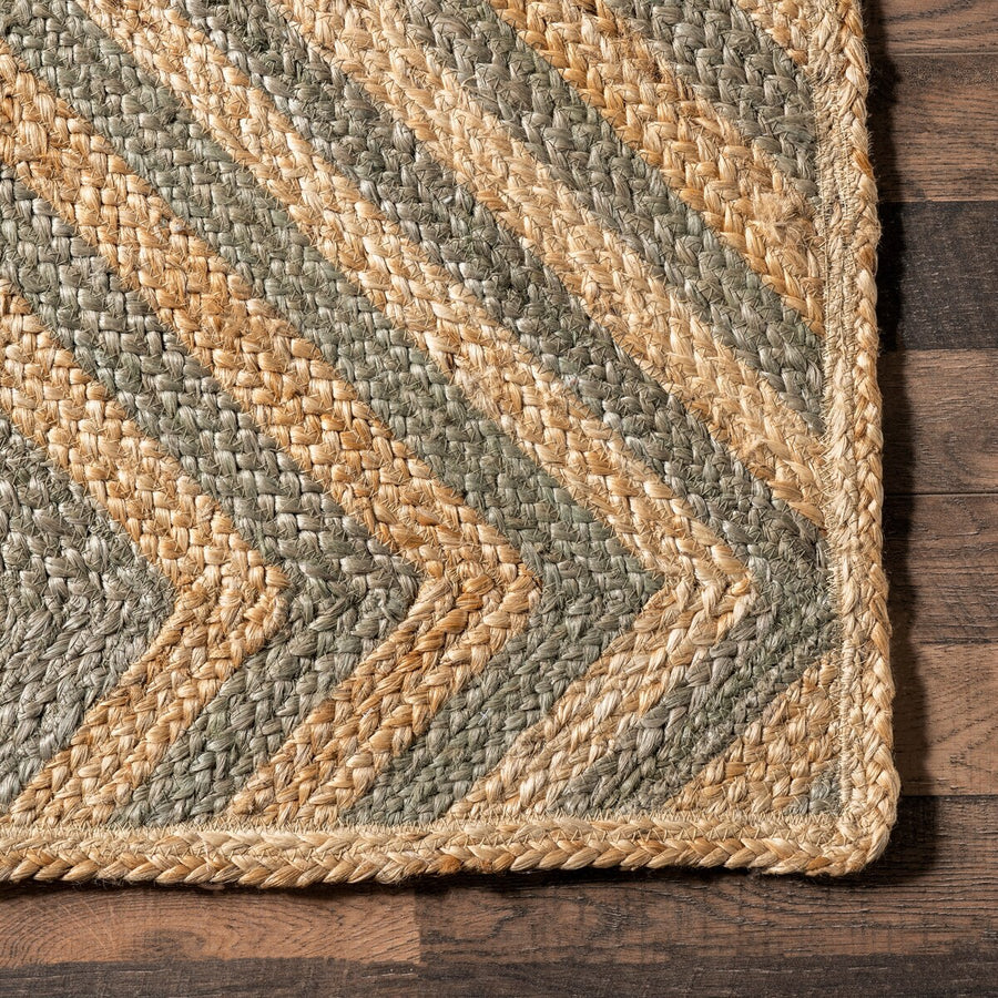 Diamond Pattern Jute Area Rug – Natural Handwoven Rug for Living Room