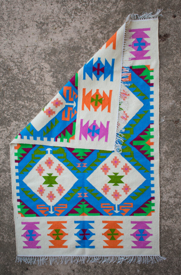 Colorful Kilim Rug Handmade, Woolen Rug