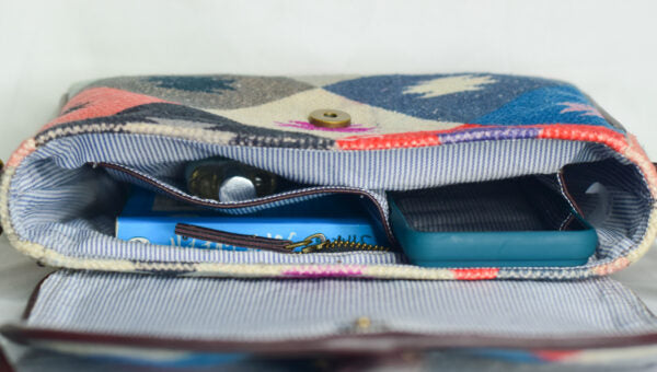 Colorful Box Crossbody Bag,Boho Dhurrie Bags