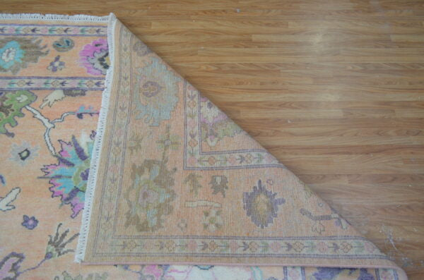 Beautiful Flowe Handmade Oushak Rug Carpet, Luxury Oushak Carpets