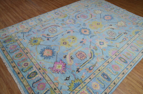Sky Blue,Custom Oushak Rug,Handmade Oushak Carpets