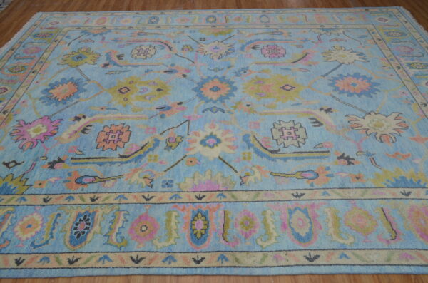Sky Blue,Custom Oushak Rug,Handmade Oushak Carpets