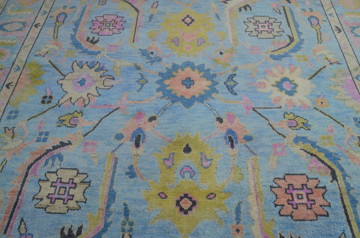 Sky Blue,Custom Oushak Rug,Handmade Oushak Carpets