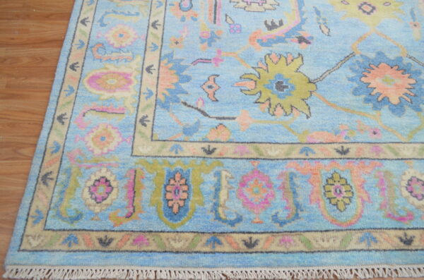 Sky Blue,Custom Oushak Rug,Handmade Oushak Carpets