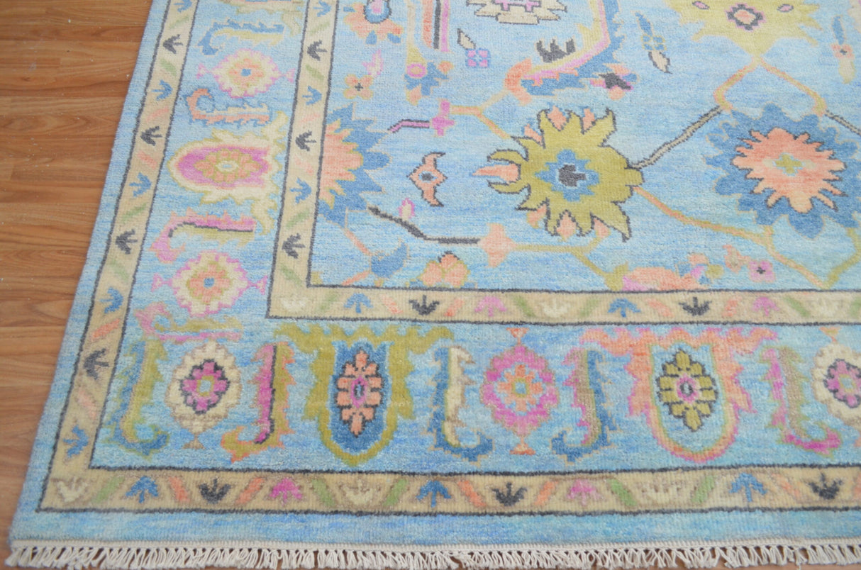 Sky Blue,Custom Oushak Rug,Handmade Oushak Carpets