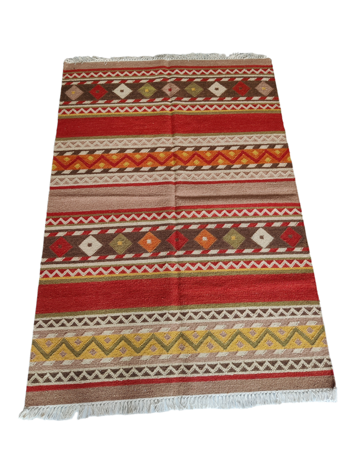 Dhurrie Rugs, Wool Kilim Rug Livingroom Dinning And Kitchen Carpet