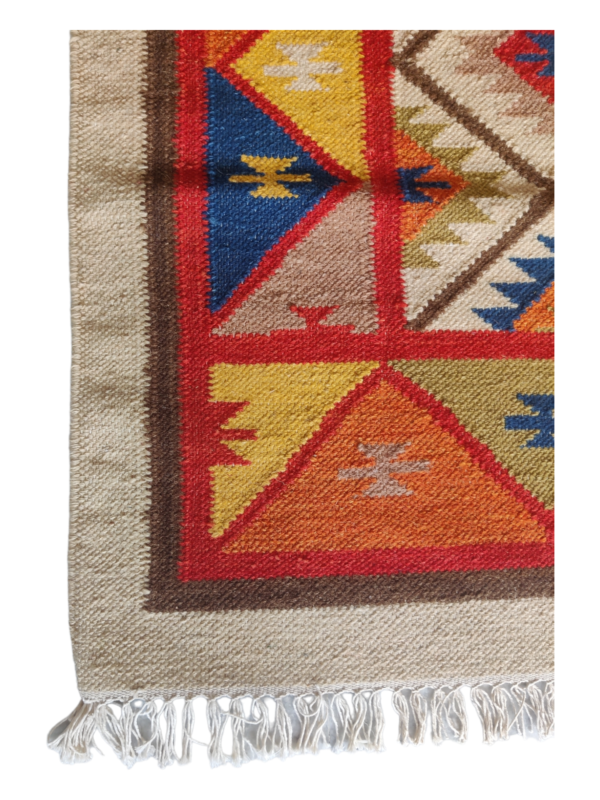 Wool Kilim Area Rugs Cotton Handmade Colorful Rug