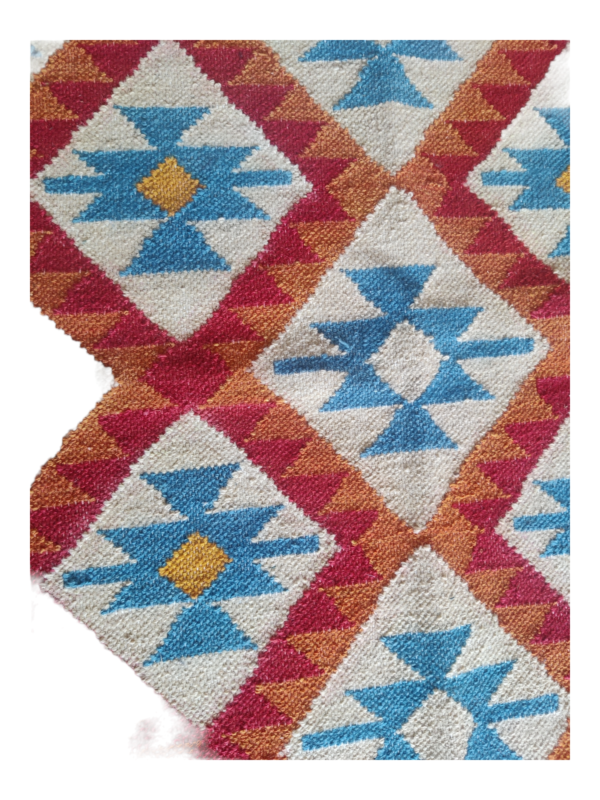 Hand Woven Kilim Rugs, Red And Blue Floor Rug