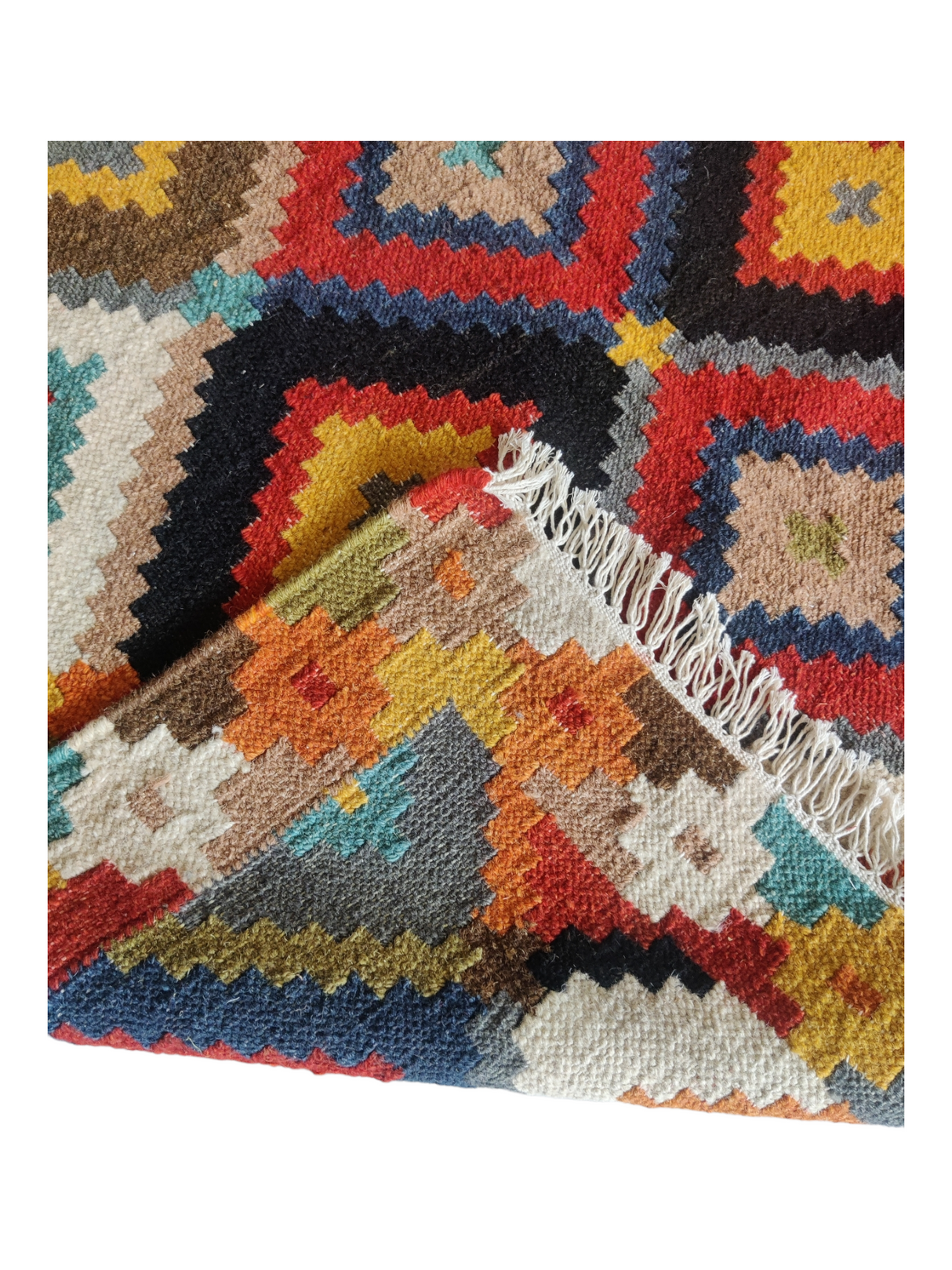 Handmade Kilim Area Wool Dhurrie Rugs
