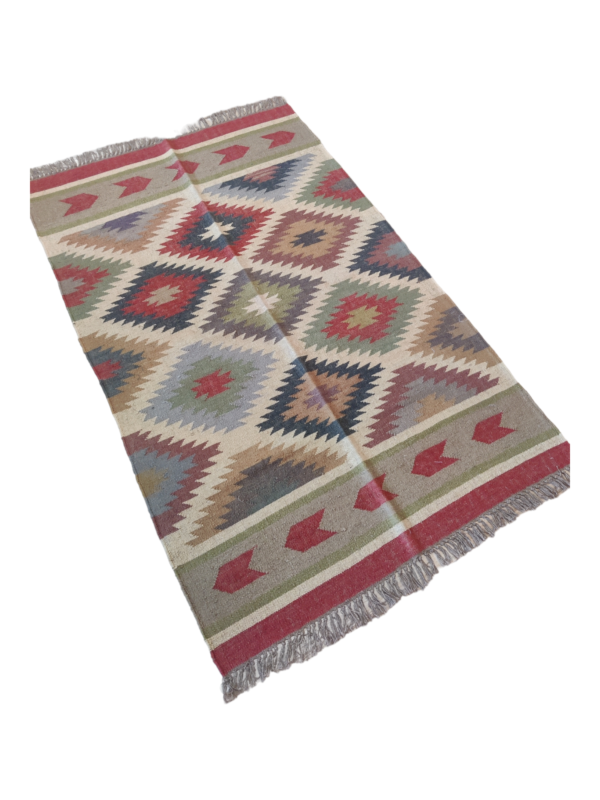 Boho Wool Jute Kilim Rug Home Docer Rug