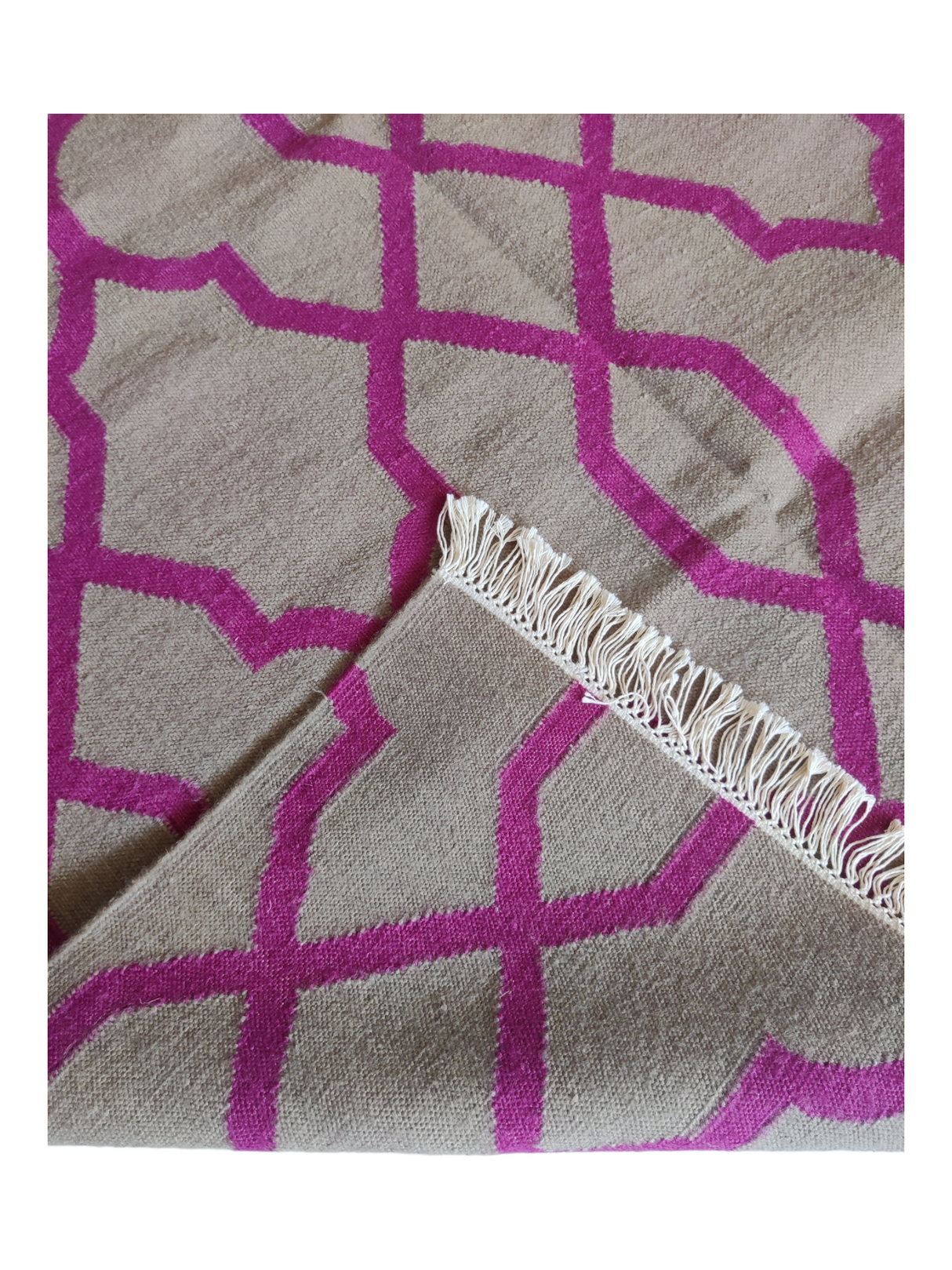 Wool Cotton Kilim Area Rug Vintage woolen rug Bed Side Kilim Rug