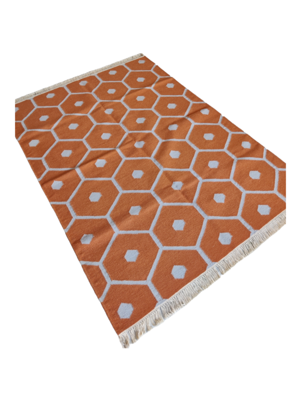 Bohemian Eco Friendly Wool Kilim Area Rugs Living Room