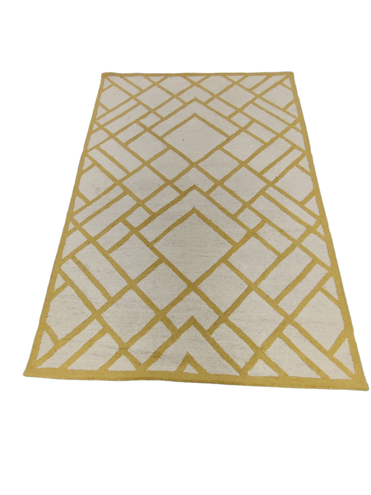Modern Design Yellow Wool Tufted Carpet