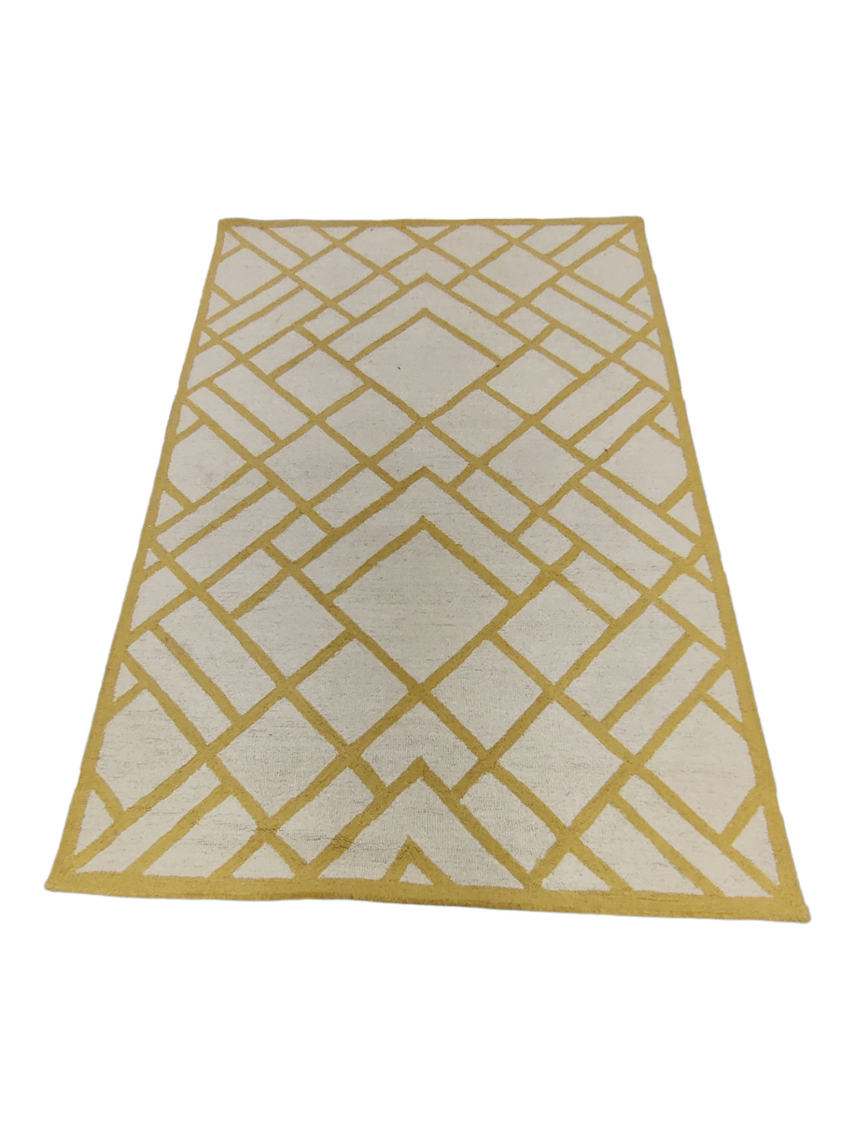 Modern Design Yellow Wool Tufted Carpet