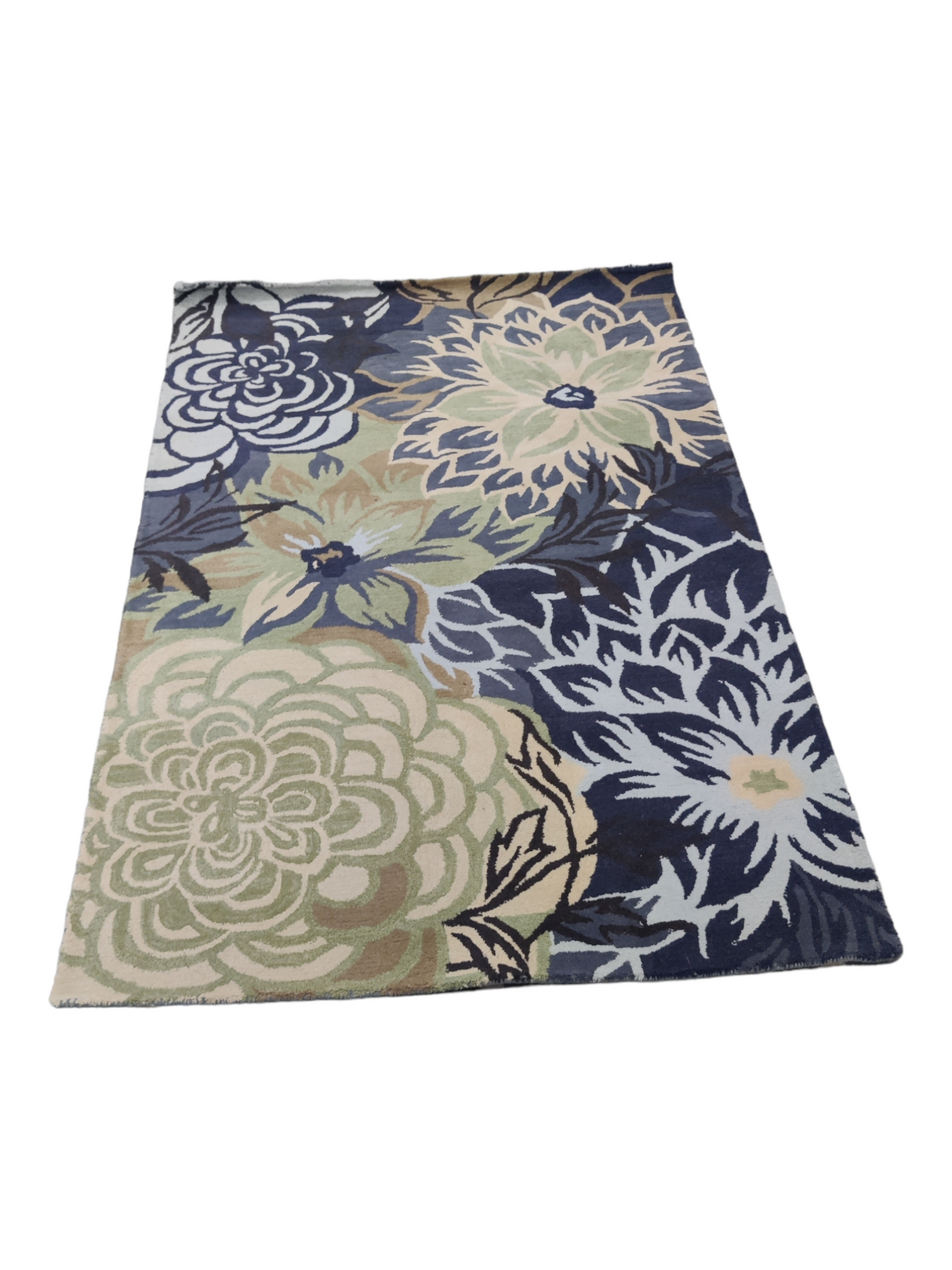 Flower Design Hand Tufted 100% Wool Pile Indian Carpet Rug,Luxury Tufted Carpets