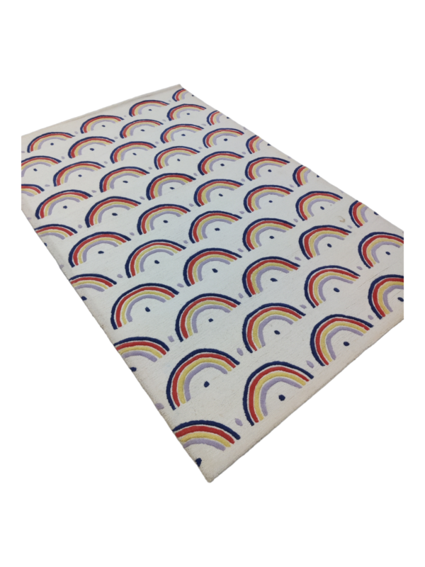 Rainbow Premium Abstract Hand Tufted Multi Designer Wool Rug