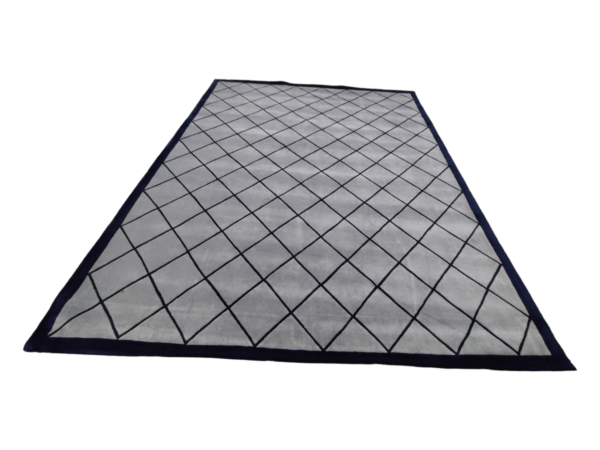 Tufted Wool Carpets, Black Border Home Floor Carpet