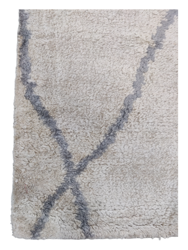 White Grid Wool Tufted Carpet